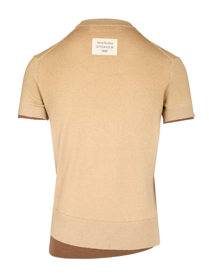 Acne Studios Cashmere And Silk Blend Sweater Knitwear - Beige | 88142b4a2fc38c886752829a992d0cfba3eeb415