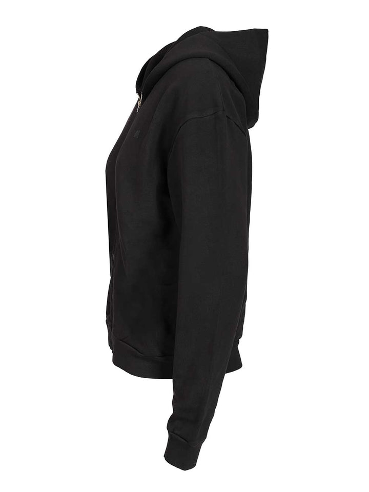 Acne Studios Zip-Up Hoodie Sweatshirts - Black | 7955183b6dc8368077a5606c60a2d26aa59c7959