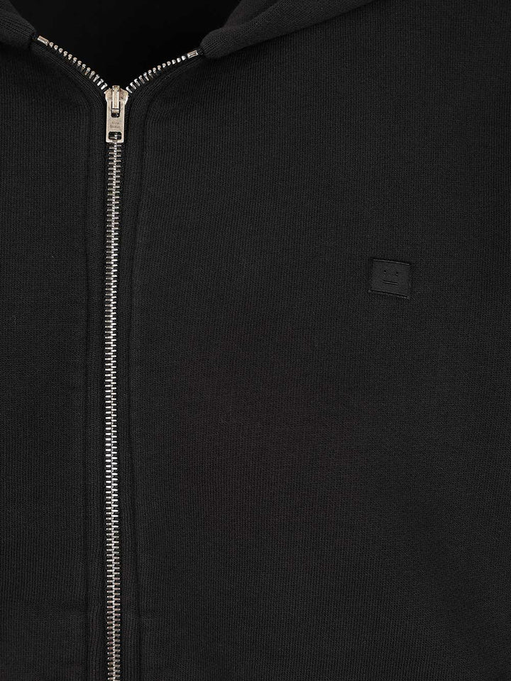 Acne Studios Zip-Up Hoodie Sweatshirts - Black | bc7c660bb88abe081c1b8628166fc894c629eb07