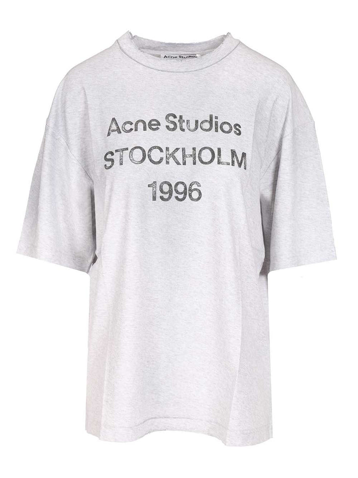 Acne Studios Cotton T-Shirt - Grey | c4f102427c02e7d5e4cdf0cfd16f4f4509b2f867