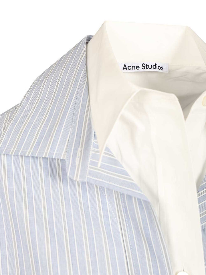 Acne Studios Soublera Pinstripe Cotton Poplin Shirt Shirts - Blue | e02f86f439e1bc19d9acb111b32095311449e67f