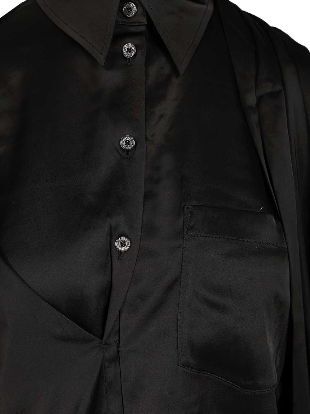 Acne Studios Button-Up Blouse Shirts - Black | 92cffa8f46df00e0b813e764afe6eb39c40e349f