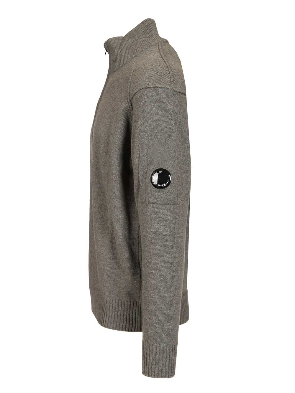 C.P. Company Half-Zip Sweater Knitwear - Grey | c7149e79f3df0acefb14d74b464030783f4dcef3
