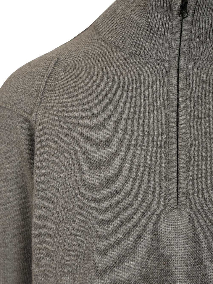 C.P. Company Half-Zip Sweater Knitwear - Grey | 66bcdeed4dafe99d2cc7dd45eb7a8a0fff5fe314