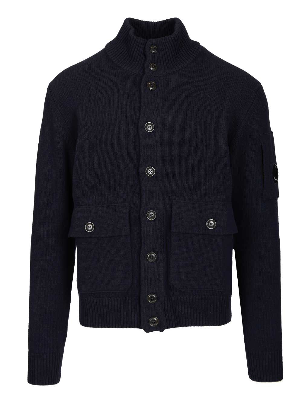 C.P. Company Lambswool Grs Cardigan Knitwear - Grey | 359081209c2987eaa06dda41e5e8558e61e73ac0