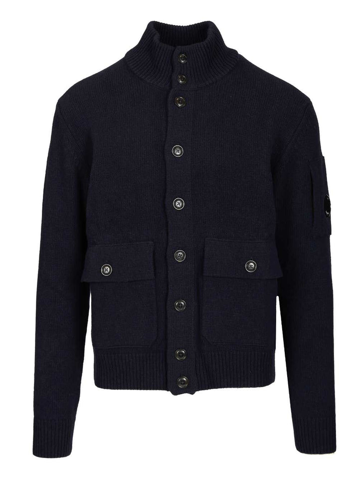 C.P. Company Lambswool Grs Cardigan Knitwear - Grey | 359081209c2987eaa06dda41e5e8558e61e73ac0
