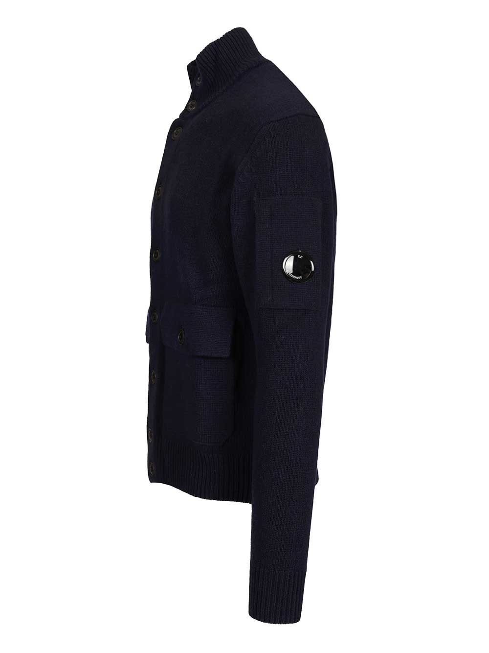 C.P. Company Lambswool Grs Cardigan Knitwear - Grey | 013665b84f832ad54964491e075a3841e84d8fcd
