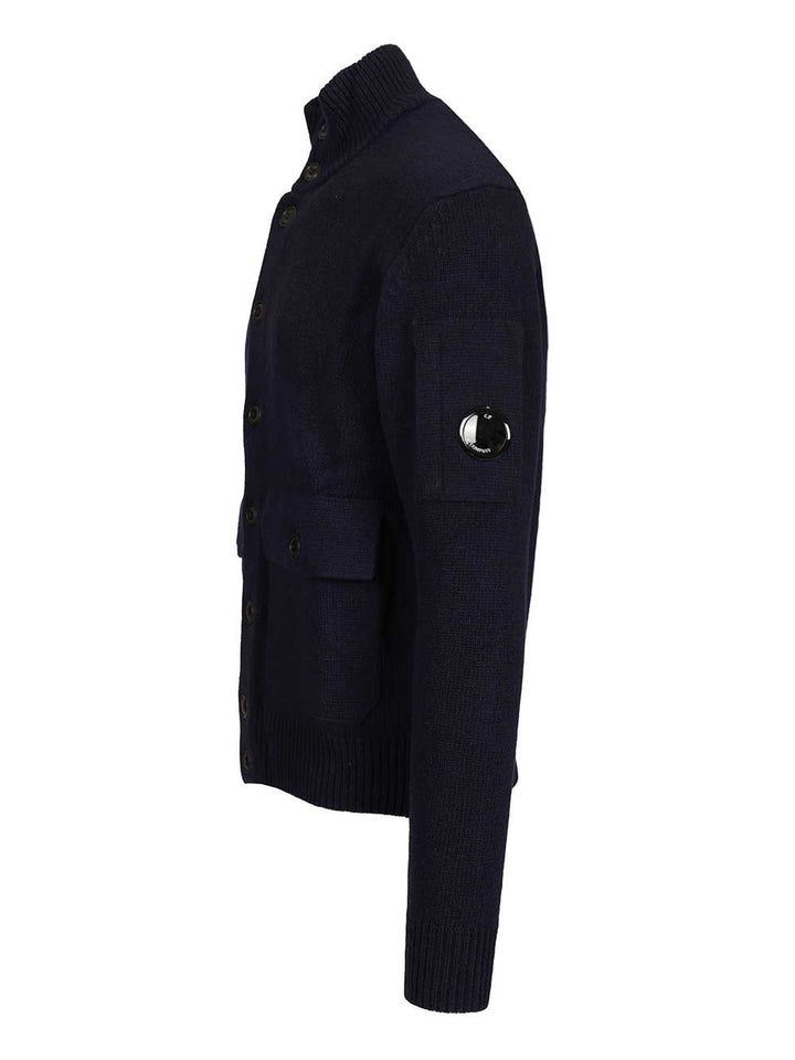 C.P. Company Lambswool Grs Cardigan Knitwear - Grey | 013665b84f832ad54964491e075a3841e84d8fcd
