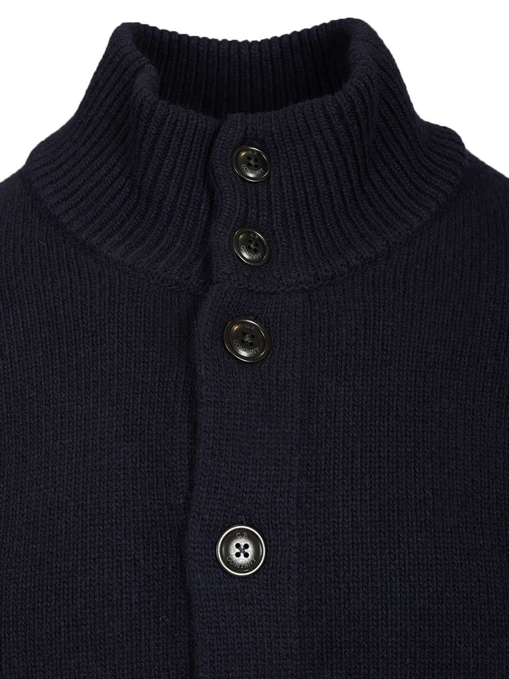 C.P. Company Lambswool Grs Cardigan Knitwear - Grey | 1798cc420bffa634e4db9371af5a4a1fe1fec7e9