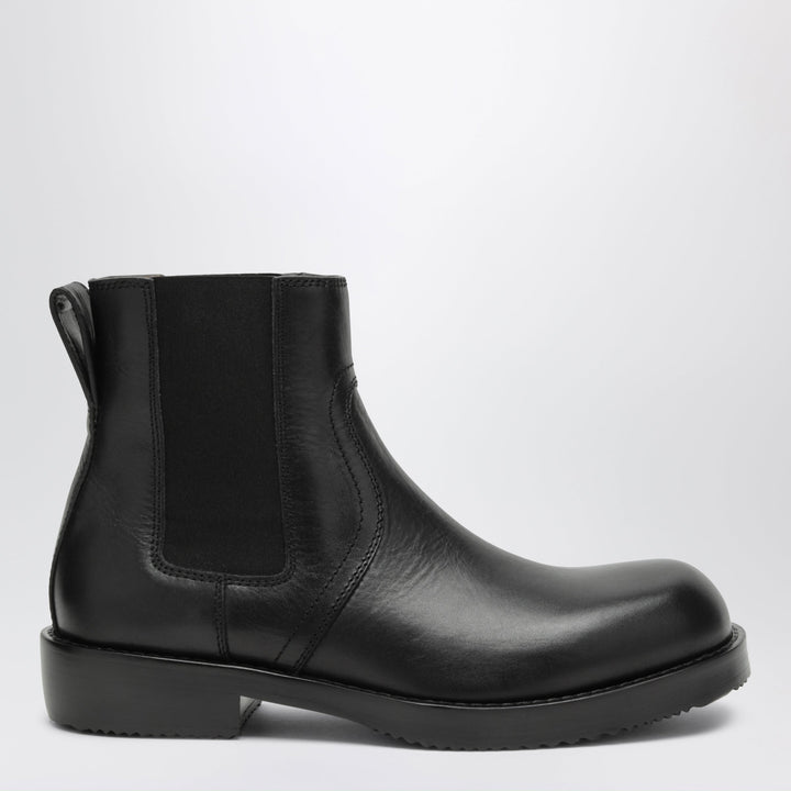 Dries Van Noten Black Leather Chelsea Boots