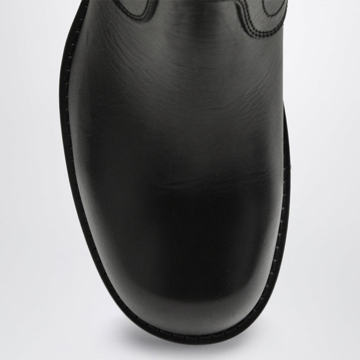 Dries Van Noten Black Leather Chelsea Boots