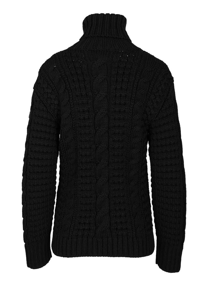 Moncler Genius Virgin Wool Sweater Knitwear - Black | be981d891f790beecbdd393b5ac7ded40879a17c