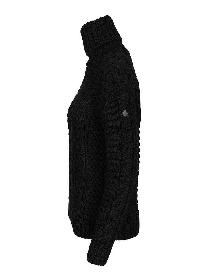 Moncler Genius Virgin Wool Sweater Knitwear - Black | 12e798cf50ae597b7fa85c3cc0861d54eac59402