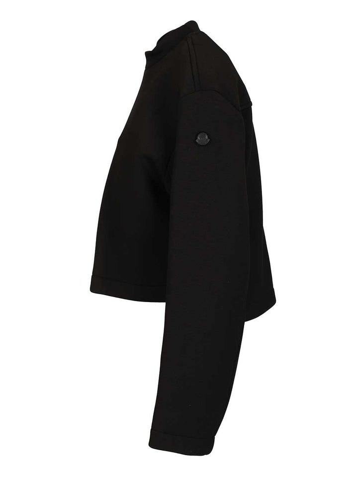 Moncler Genius Cropped Sweatshirt Sweatshirts - Black | a18248bccf12159ef0ef2b53bd9b99f0108925f1