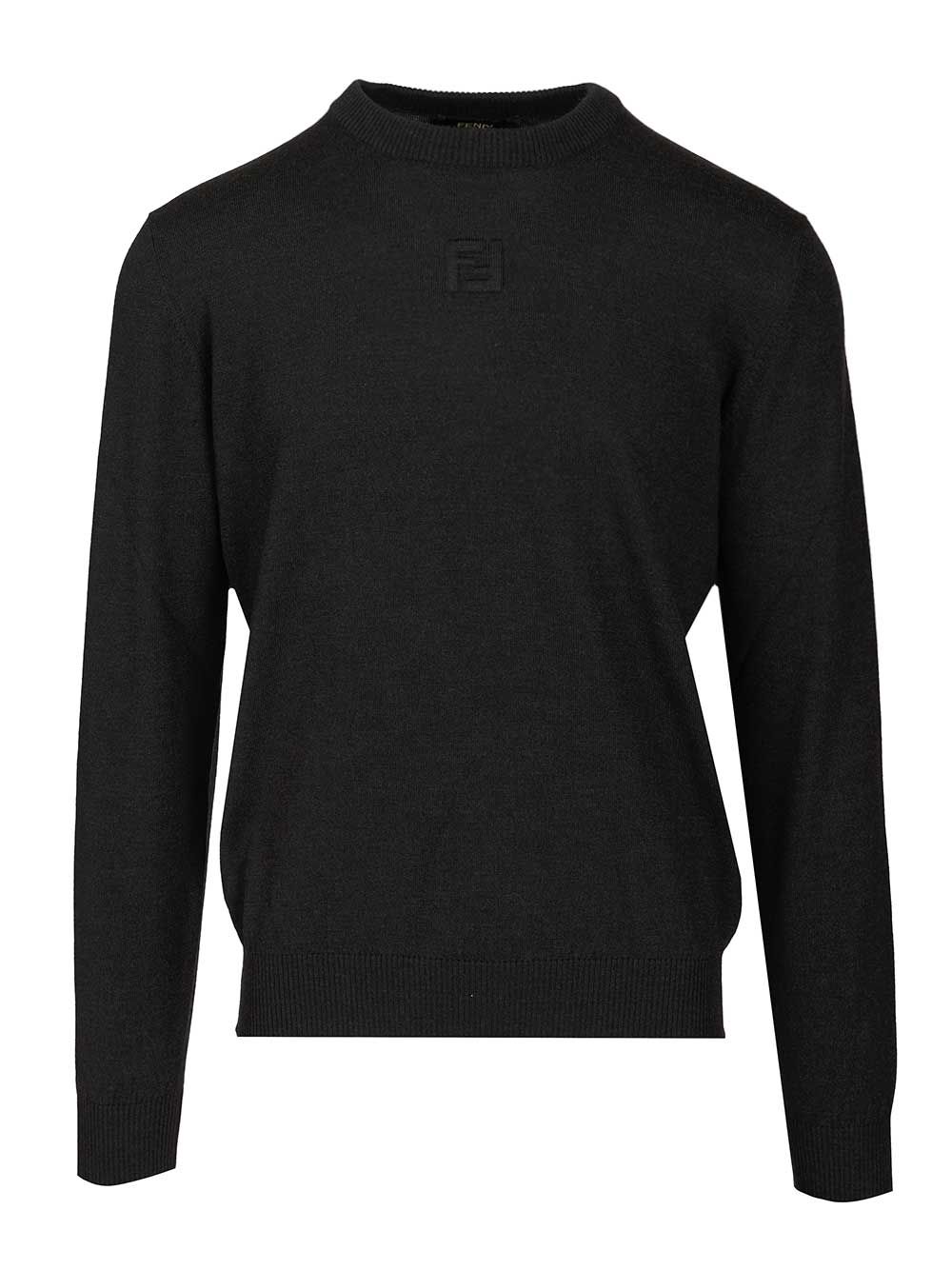 Fendi Wool Sweater Knitwear - Black | 19cf9141a127bb918166cb97c85979f32cb105fa