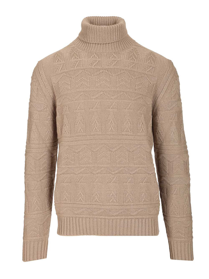 Mauro Ottaviani Cashmere Turtleneck Sweater Knitwear - Beige | 341066e3a86b8b3ea33d9d20f11092fb1023aea2