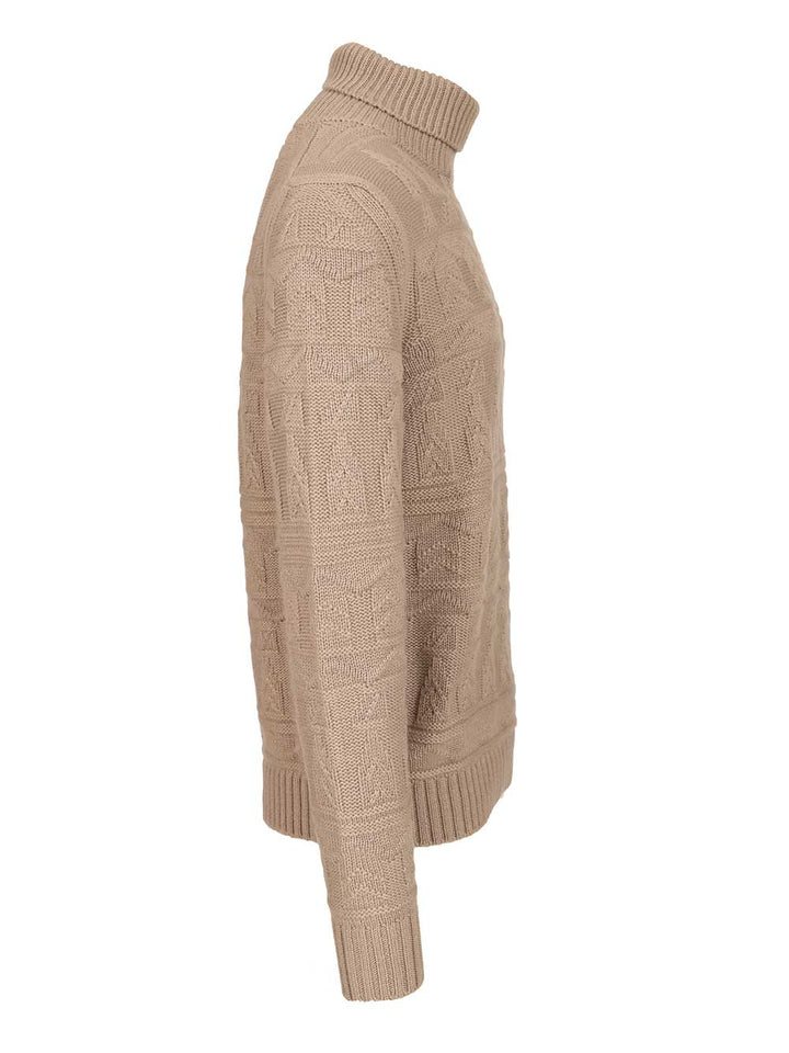 Mauro Ottaviani Cashmere Turtleneck Sweater Knitwear - Beige | 0f4c93474028706f65520fe3ced17abde74bdee9