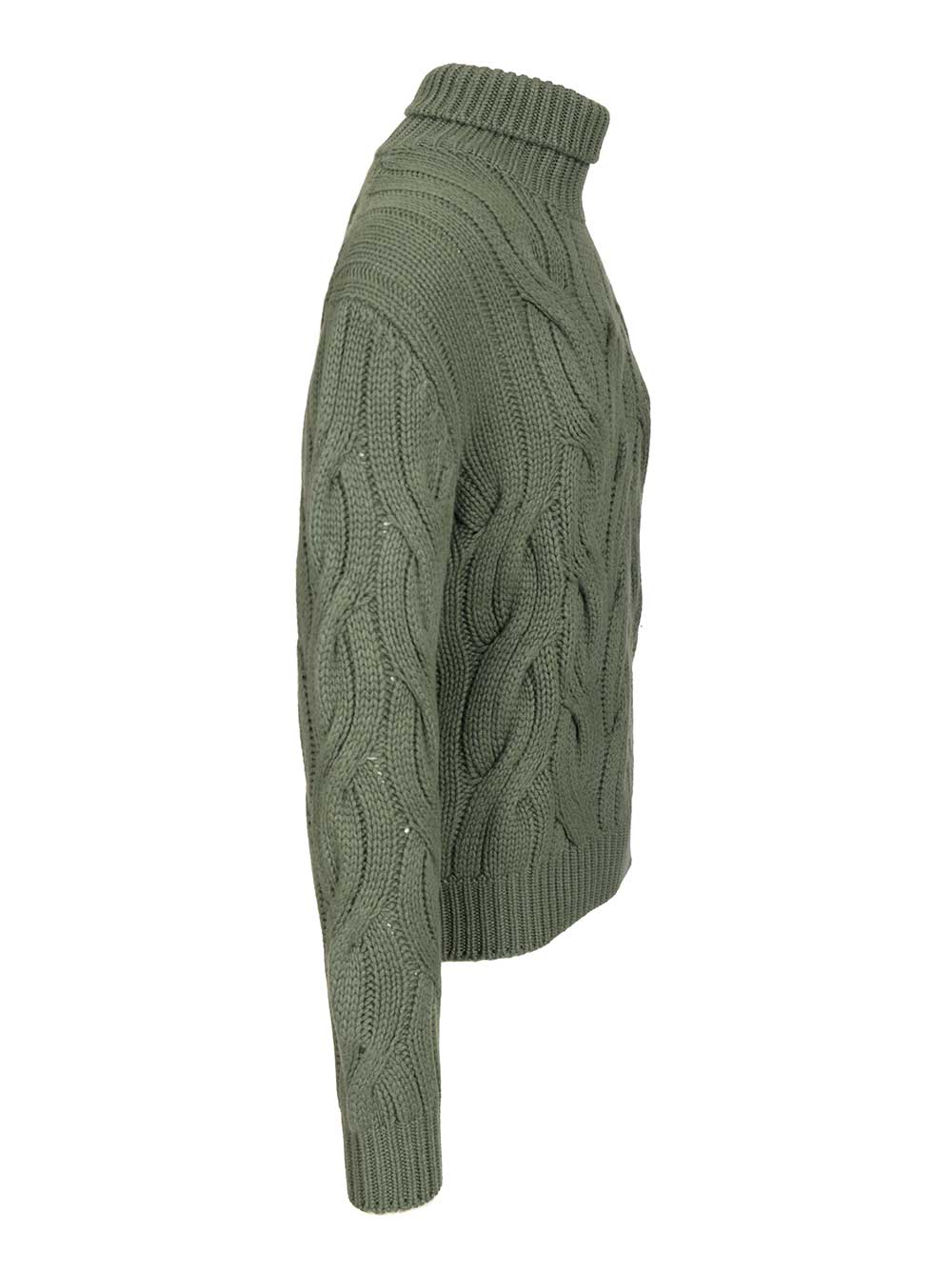 Mauro Ottaviani Cashmere Cable Knit Sweater Knitwear - Green | 96ff96970f2109315d7397a4841f020e82af9c52