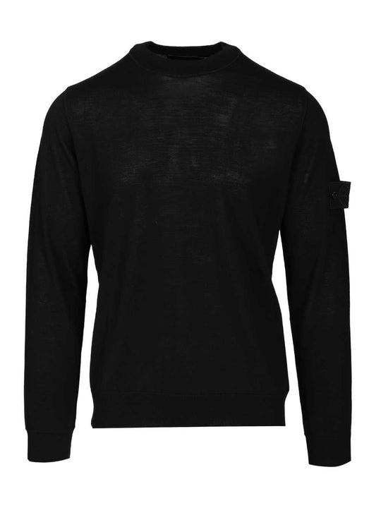 Crew Neck Sweater Knitwear Black