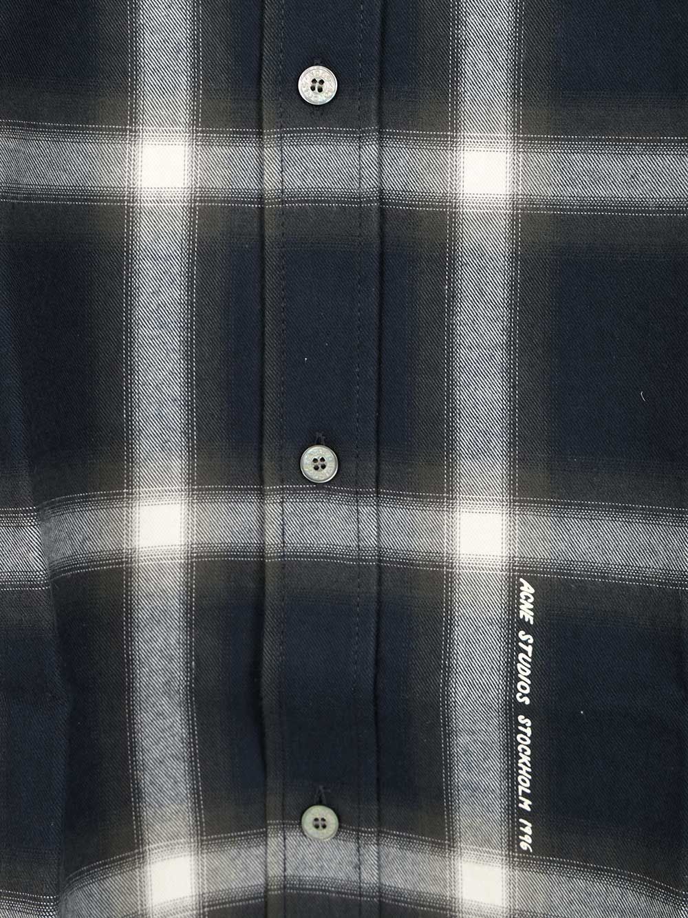 Acne Studios Checked Cotton Shirt Shirts - Blue | 65dcfa42b9645e1d272ca6f071636bdd25aa67a3