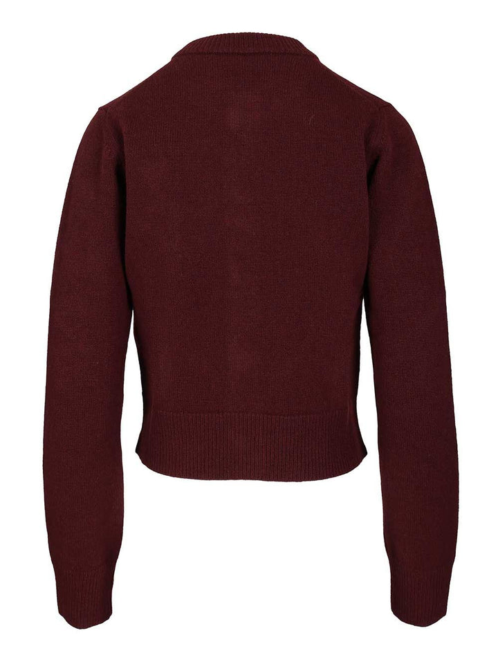 Ami Crew Neck Cardigan Knitwear - Black | 8ac150da48c1a64ad69379cd7b92b42a48849a7f
