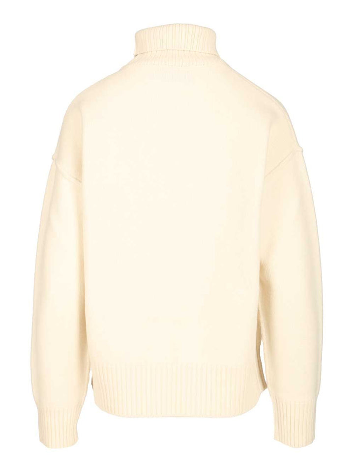 Ami Ami De Coeur Turtleneck Sweater Knitwear - White | a156b82b0b8b6ce68b2db8d75caa80ef209bdcf1