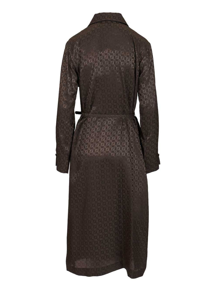 Fendi Midi Shirt Dress Dresses - Brown | 6dc56d9236a4efb0cf670dd2452be8de69d8e75e