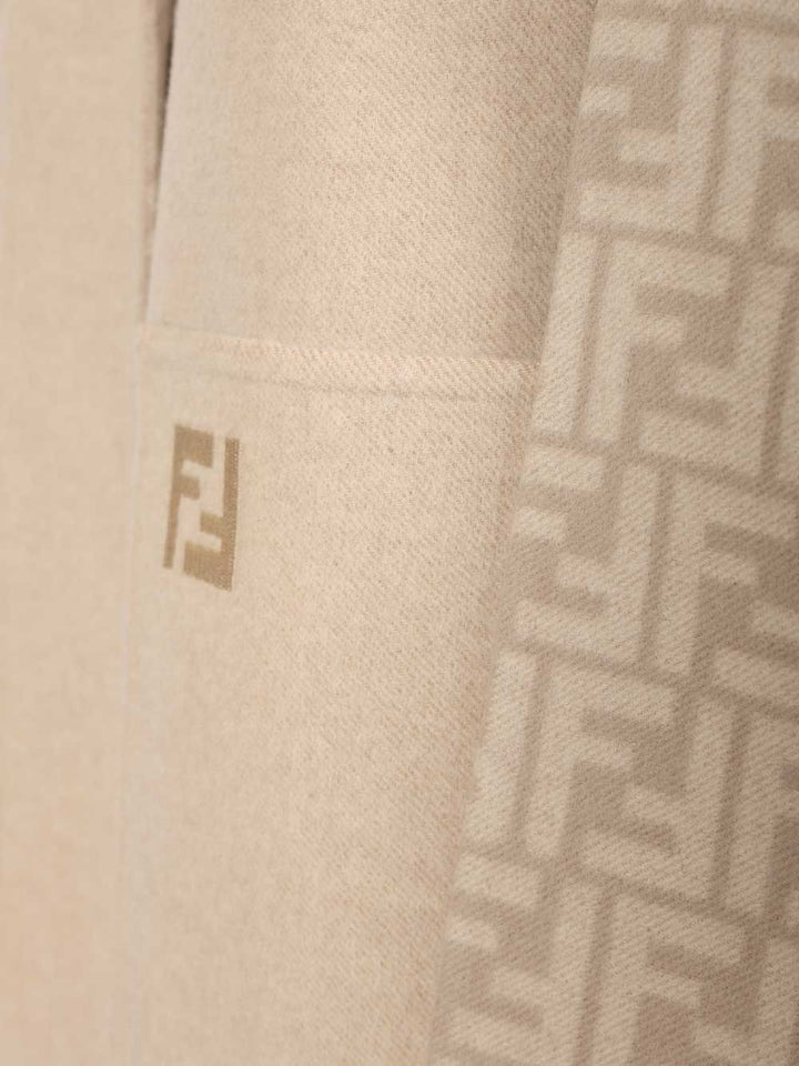 Fendi Wool Parka Coats - Beige | e9e02ade7f779df3979128b30f2baedaf7d30163