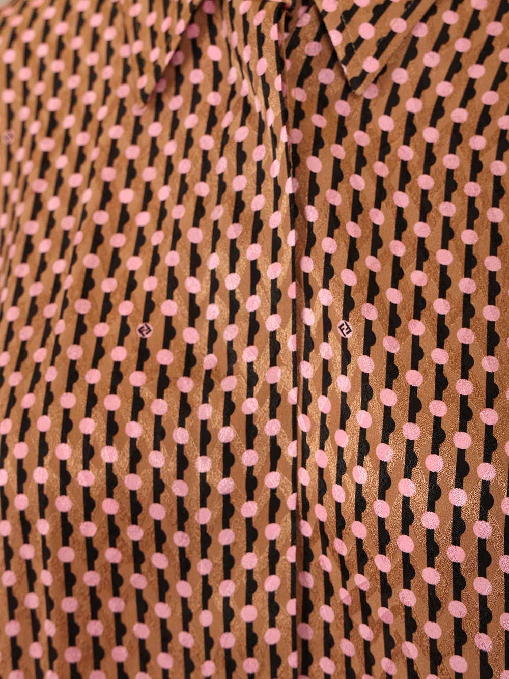 Fendi Fendi Dots Jacquard Silk Shirt Shirts - Multicolor | ddab2eabf4263ac77e23fbe1196564b1a59344df