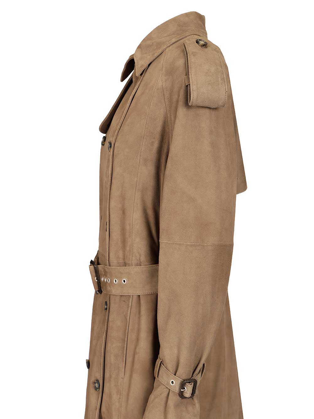 Dfour Suede Trench Coat Jackets - Green | 4ea05baf001d6807ef55a3f20444b3b37033f8d4