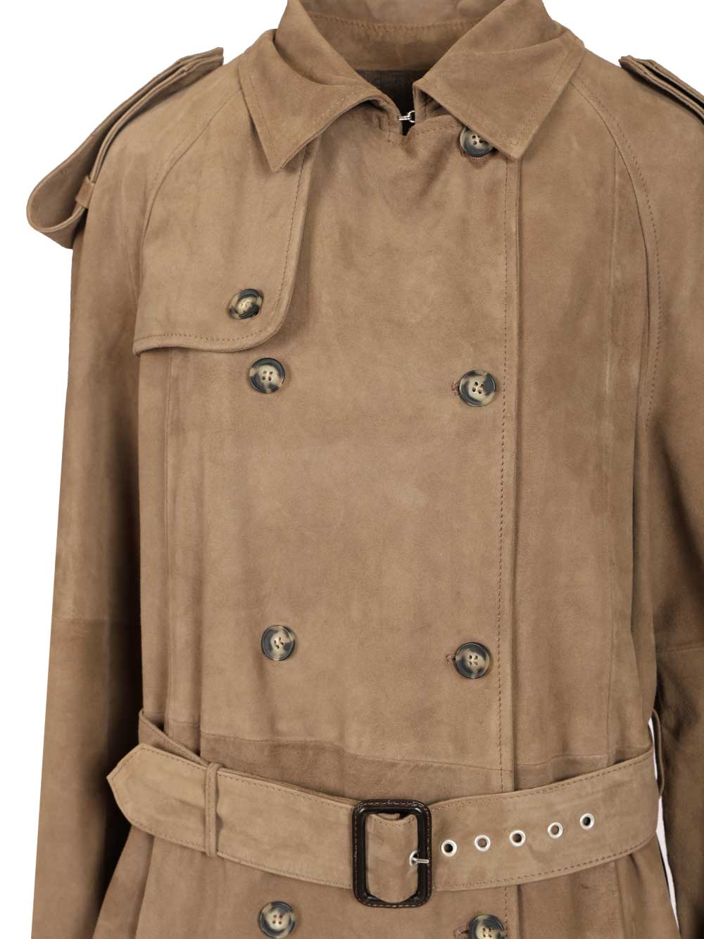 Dfour Suede Trench Coat Jackets - Green | 8722f8a9ee4073de14b3b36c085e02b9ea776b52