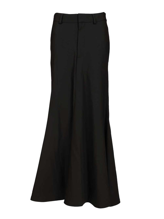 Godet Maxi Skirt Skirts Black