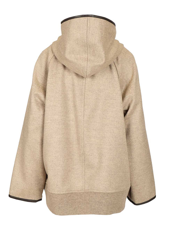 Bottega Veneta Hooded Jacket Knitwear - Grey | 0a070d38037786326c3d1ce397e129aea6e47d9c