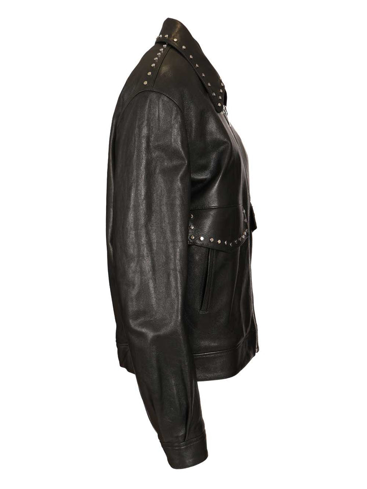 Mcqueen Leather Aviator Jacket Jackets - Black | 772afc5eadf4533593c88633a114de9eed1a82d4