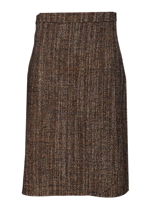 Wrap Midi Skirt Skirts Brown