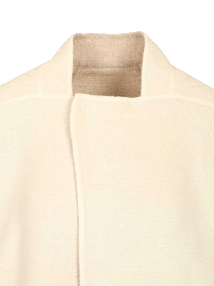 Rick Owens Island Jacket Coats - White | ae1cc03d818cb597740658257068dfab80c89313