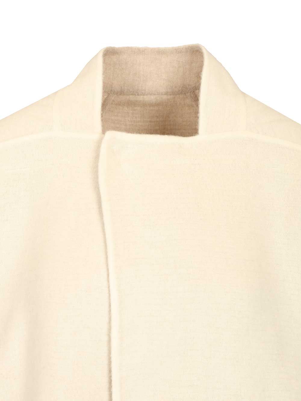 Rick Owens Island Jacket Coats - White | cc8b6e9d177163fb4899b62d136e5f7e11f1c8cb
