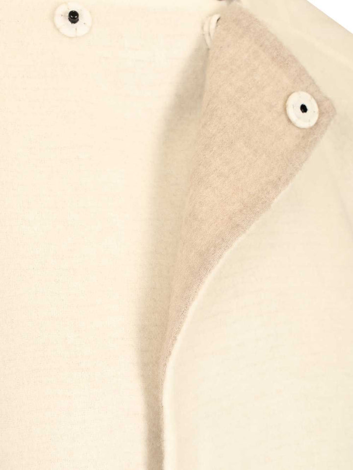Rick Owens Island Jacket Coats - White | 05226bab93928eff24e47eb5396c2cad736b5f5e