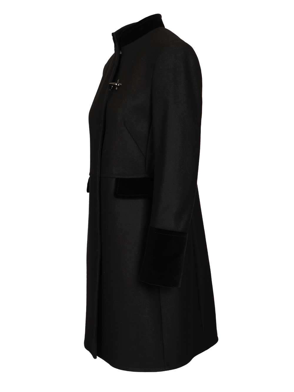 Fay Wool Coat Coats - Black | 4091858a8d12fe20ade93815e743b2bef51a74d5