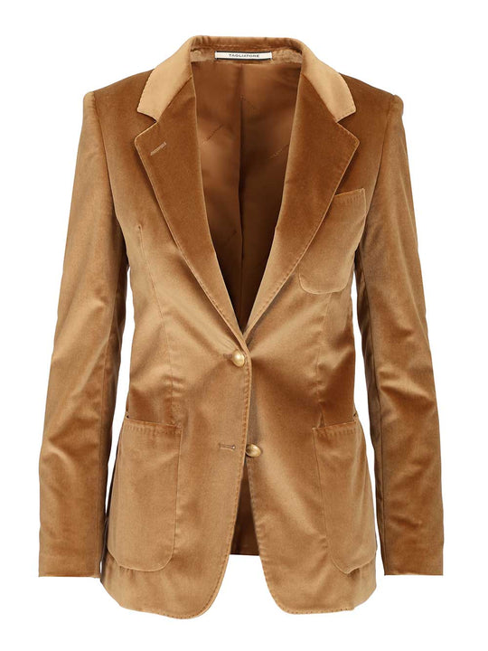 Single-Breasted Blazer Jackets Beige