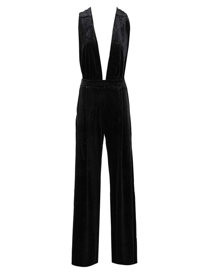 Amazuin Gily Velvet  Jumpsuit Jewelry - Black | 0cebbd7ad1f0af6cae85b2e373098a67447b6364