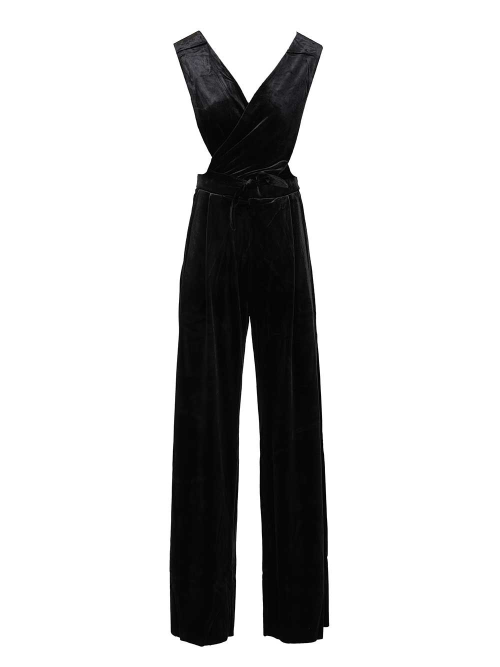 Amazuin Gily Velvet  Jumpsuit Jewelry - Black | 05dc640a386439789f5f984d6ec79fe9be786326