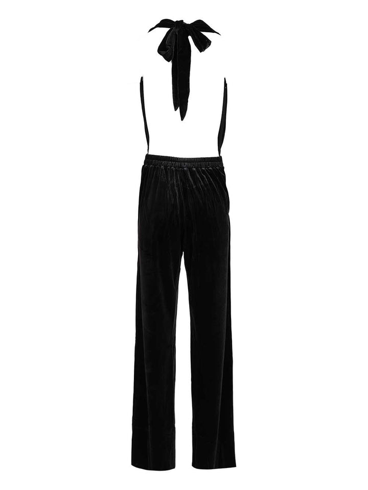 Amazuin Gily Velvet  Jumpsuit Jewelry - Black | 83008f788e73023d01853ac6394e0825dd9d6eb1