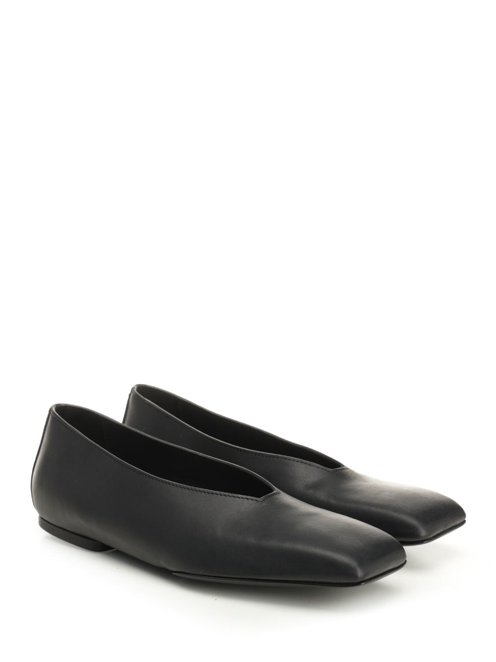 Rick Owens Leather Ballerinas Scarpe basse - Black | edef81a76c45f354be1e04e175f66fb4e0686400