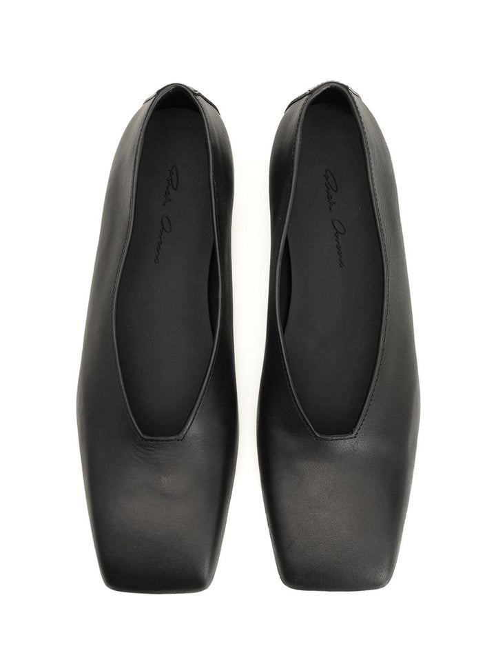 Rick Owens Leather Ballerinas Scarpe basse - Black | 1a83fdec0f95a795451a1658458bd3899b2bdcad