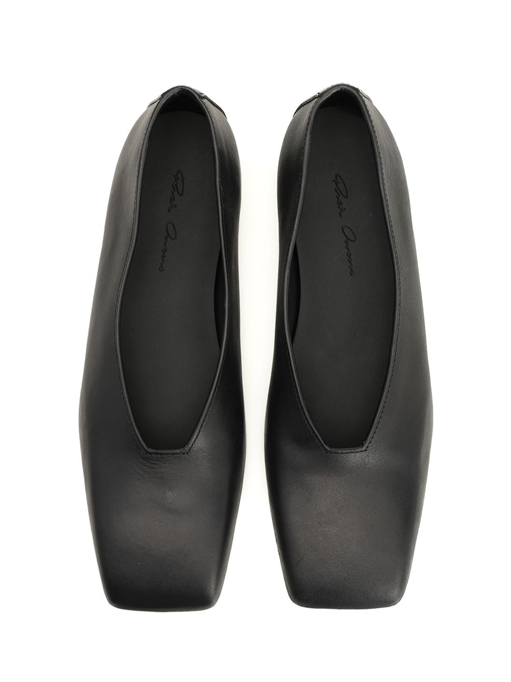 Rick Owens Leather Ballerinas Scarpe basse - Black | 1a83fdec0f95a795451a1658458bd3899b2bdcad