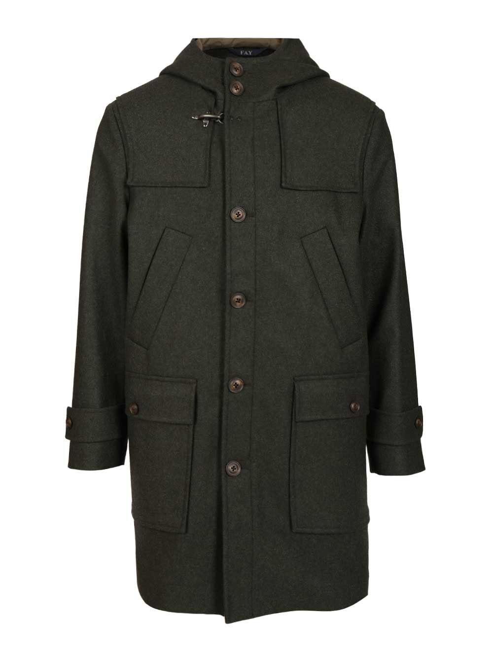 Fay Wool And Cashmere Coat Coats - Green | e3fe3bc3efd9b2223e695eab8b86731445f0689d