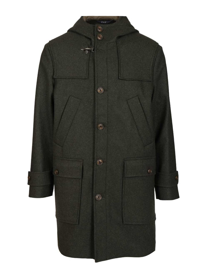 Fay Wool And Cashmere Coat Jackets - Green | da106b5dcb3fa6260e71b23d31fea1c17dddb7ba