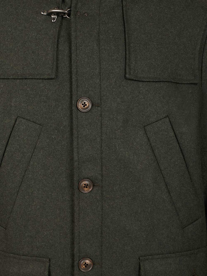 Fay Wool And Cashmere Coat Jackets - Green | 731b1252adc60b796bbd01aeb3bd9e5d3fbd825e