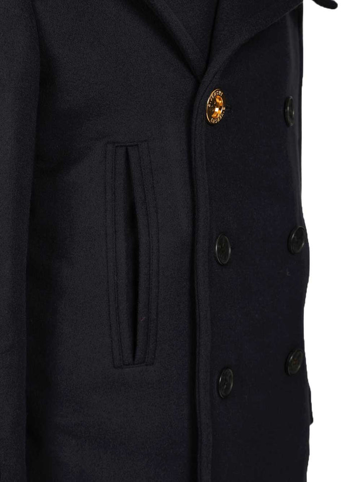 Givenchy Wool Pea Coat Coats - Blue | 2bc3262134e426a97b5631c616697c1f4f03d0d9